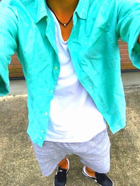 「NIKE（ナイキ）のNIKE/ナイキ グランドテラス 654495（スニーカー）」を使った、Y.Iさん（メンズ・177cm）の夏コーディネート