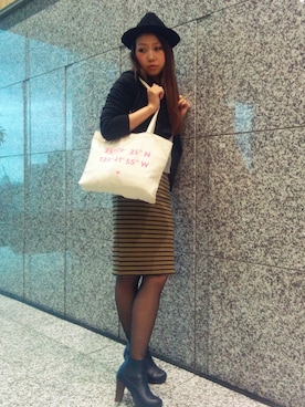 「FREE'S MART（フリーズマート）のアイテム（ライダースジャケット）」を使った、om! :)さん（レディース・171cm）の秋コーディネート