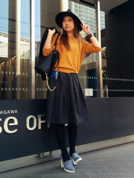 「FREE'S MART（フリーズマート）のアイテム（ライダースジャケット）」を使った、om! :)さん（レディース・171cm）の秋コーディネート
