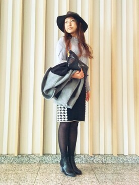 「ダスティブルー」｜「アイテム（ブーツ）」を使った、om! :)さん（レディース・171cm）の冬コーディネート