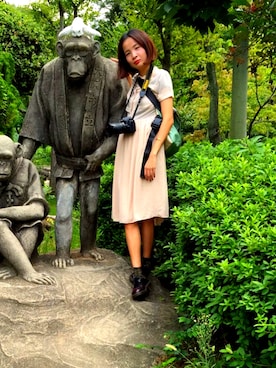 「アイテム（メッセンジャーバッグ、グリーン系）」を使った、maryさん（レディース・172cm）の夏コーディネート