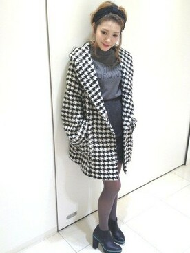 「NOMINE（ノミネ）のアイテム（その他アウター）」を使った、モモさん（レディース・156cm）の冬コーディネート