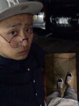 「SEVENDAYS=SUNDAY（セブンデイズサンデイ）のアイテム（スニーカー）」を使った、saruboyさん（メンズ・165cm）の夏コーディネート