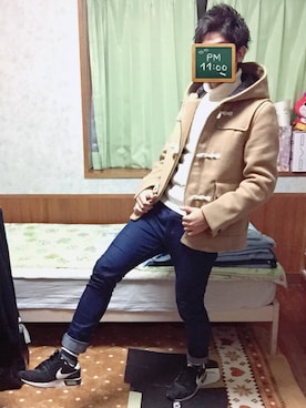 「WEGO（ウィゴー）のアイテム（ダッフルコート）」を使った、クロルさん（メンズ・175cm）の冬コーディネート