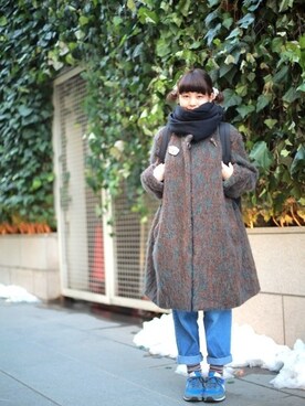 「スナップ」｜「アイテム（その他）」を使った、ま り もさん（レディース・161cm）の冬コーディネート