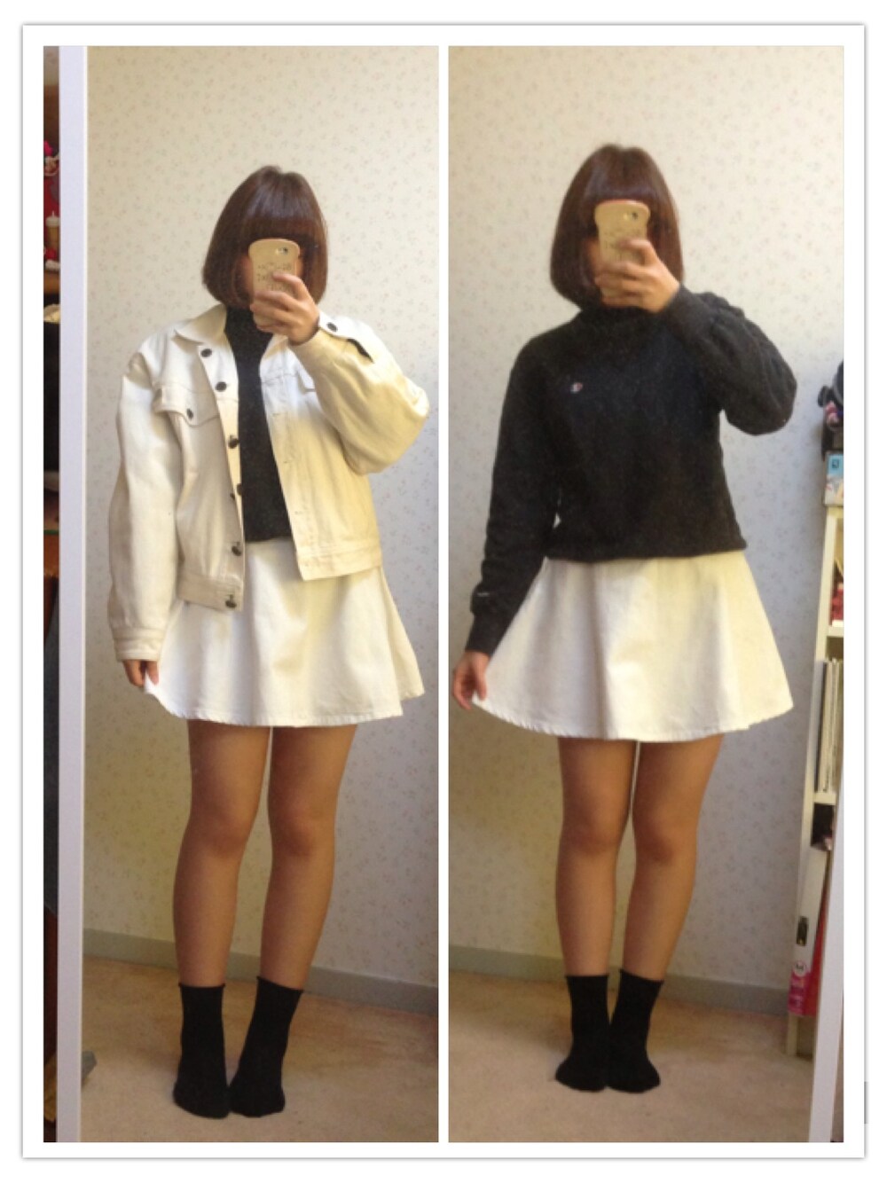 「サーキュラースカート」｜「NIKEのスニーカー
（スニーカー、ブルー系）」を使った、ま り もさん（レディース・161cm）の春コーディネートの1枚目の写真