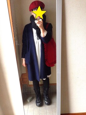 「chambre de charme（シャンブルドゥシャーム）のアイテム（その他アウター）」を使った、まりまりさん（レディース・161cm）の冬コーディネート