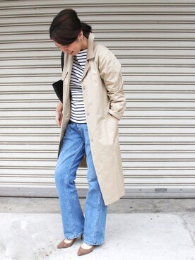 「春コート」｜tomoさん（レディース・165cm）の冬コーディネート