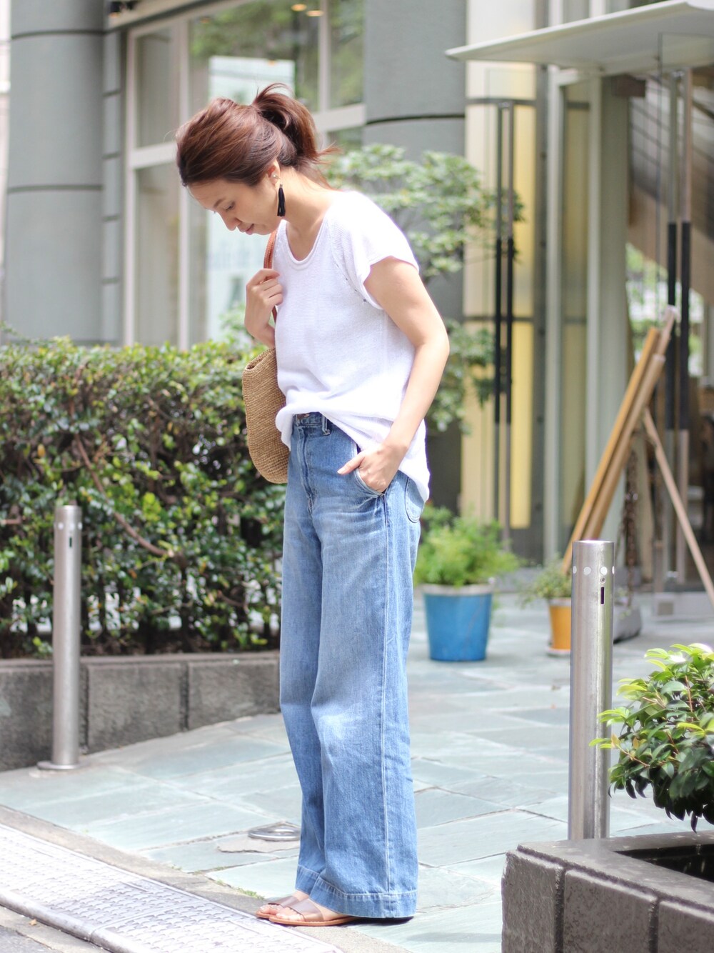 tomo(Spick & Span 本社)｜FRAMeWORKのデニムパンツを使った  