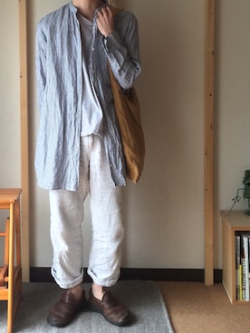 「無印良品（ムジルシリョウヒン）のアイテム（ワンピース/ドレス）」を使った、つしさん（メンズ・167cm）の春コーディネート