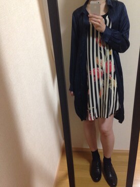 「DRIES VAN NOTEN（ドリスヴァンノッテン）のアイテム（ワンピース/ドレス）」を使った、はなのこはるりさん（メンズ・158cm）の秋コーディネート