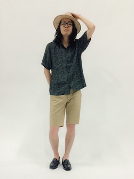「wjk（ダヴルジェイケイ）のアイテム（パンツ）」を使った、ナカニシアキラさん（メンズ・172cm）の春コーディネート