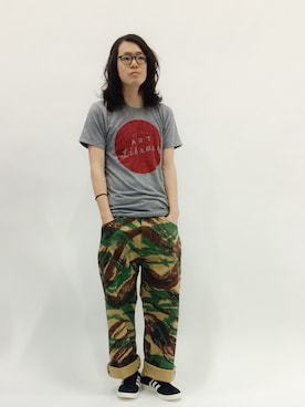 「mtg.（モンタージュ）のアイテム（その他パンツ）」を使った、ナカニシアキラさん（メンズ・172cm）の春コーディネート