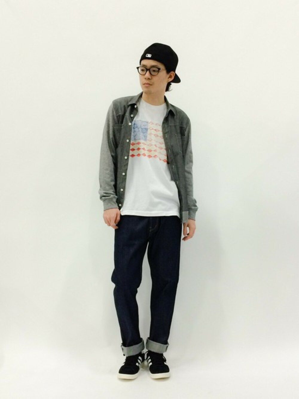 リディアル　lideal パンツ　prick プリック　ホワイト　デニム