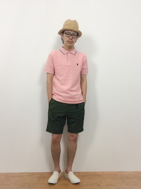 「ADPOSION（アドポーション）のアイテム（シューズ）」を使った、ナカニシアキラさん（メンズ・172cm）の夏コーディネート