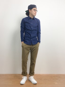 「HAMNETT（ハムネット）のアイテム」を使った、ナカニシアキラさん（メンズ・172cm）の夏コーディネート