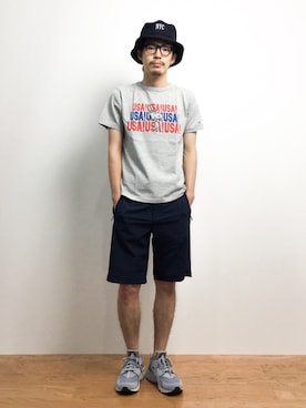 ナカニシアキラさん（メンズ・172cm）の夏コーディネート