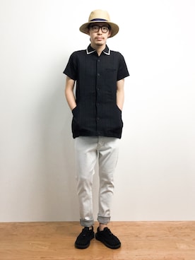 「ネイタルデザイン」｜「アイテム（シューズ）」を使った、ナカニシアキラさん（メンズ・172cm）の夏コーディネート