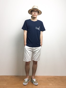 ナカニシアキラさん（メンズ・172cm）の夏コーディネート