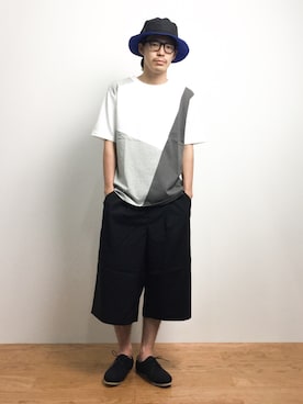 「EN ROUTE（アンルート）のアイテム（帽子）」を使った、ナカニシアキラさん（メンズ・172cm）の夏コーディネート