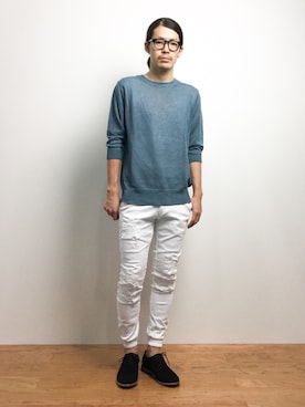 「ability（アビリティ）のアイテム（シューズ）」を使った、ナカニシアキラさん（メンズ・172cm）の夏コーディネート