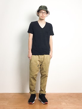 「mercibeaucoup,（メルシーボークー）のアイテム（パンツ）」を使った、ナカニシアキラさん（メンズ・172cm）の夏コーディネート