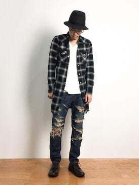 ナカニシアキラさん（メンズ・172cm）の夏コーディネート