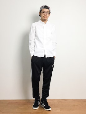 「shirts．（シャツ）のアイテム」を使った、ナカニシアキラさん（メンズ・172cm）の夏コーディネート