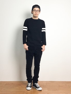 「n(n) BY NUMBER (N)INE（エヌエヌバイナンバーナイン）のアイテム（パンツ）」を使った、ナカニシアキラさん（メンズ・172cm）の夏コーディネート