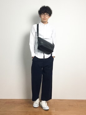 「shirts．（シャツ）のアイテム」を使った、ナカニシアキラさん（メンズ・172cm）の夏コーディネート