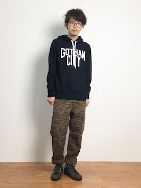 「コンバース ハイカット」｜ナカニシアキラさん（メンズ・172cm）の秋コーディネート