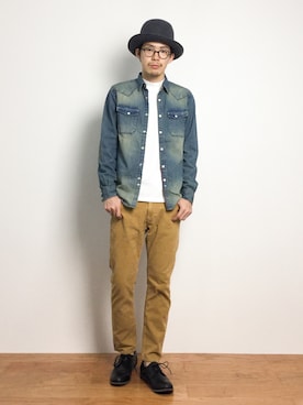 ナカニシアキラさん（メンズ・172cm）の秋コーディネート