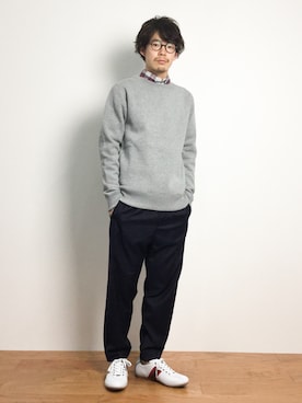 「TOP SEVEN（トップセブン）のアイテム」を使った、ナカニシアキラさん（メンズ・172cm）の秋コーディネート