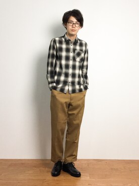 ナカニシアキラさん（メンズ・172cm）の秋コーディネート