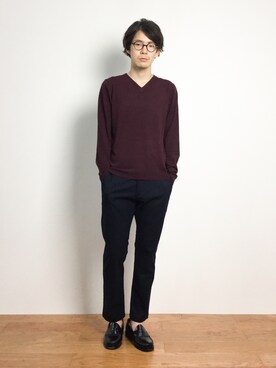 ナカニシアキラさん（メンズ・172cm）の秋コーディネート