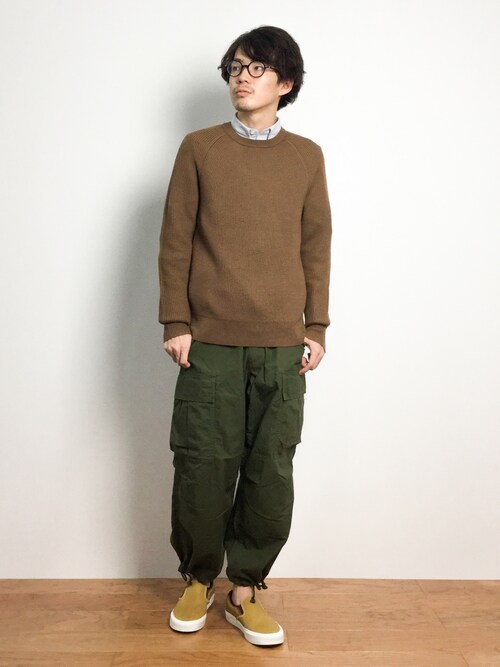 ナカニシアキラ Zozotown Green Label Relaxingのニット セーターを使ったコーディネート Wear