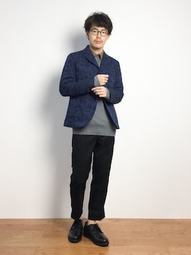 「東洋エンタープライズ（トーヨーエンタープライズ）のアイテム」を使った、ナカニシアキラさん（メンズ・172cm）の秋コーディネート