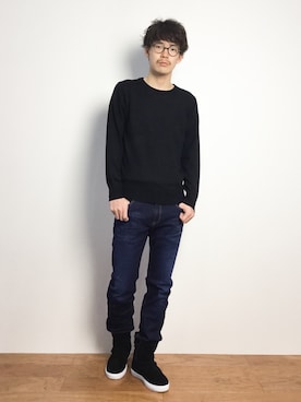 「DETAILS（ディテールズ）のアイテム（シューズ）」を使った、ナカニシアキラさん（メンズ・172cm）の秋コーディネート
