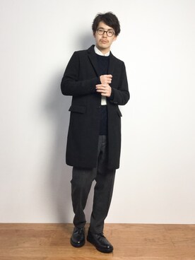 黒コート のメンズ人気ファッションコーディネート Wear
