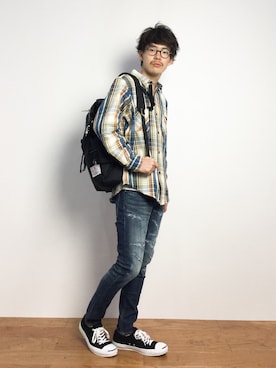 ナカニシアキラさん（メンズ・172cm）の秋コーディネート