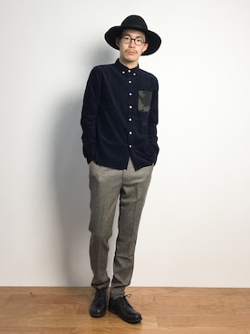 ナカニシアキラさん（メンズ・172cm）の秋コーディネート