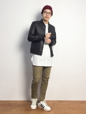 ナカニシアキラさん（メンズ・172cm）の秋コーディネート