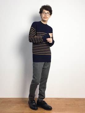 ナカニシアキラさん（メンズ・172cm）の秋コーディネート