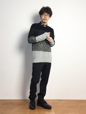 ナカニシアキラさん（メンズ・172cm）の秋コーディネート