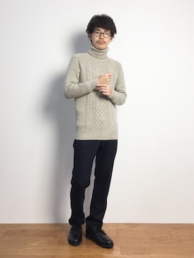 ナカニシアキラさん（メンズ・172cm）の秋コーディネート