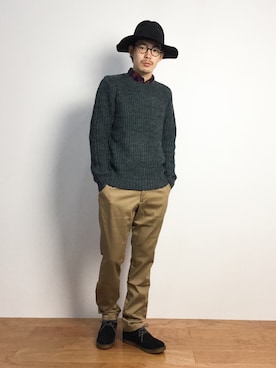 ナカニシアキラさん（メンズ・172cm）の秋コーディネート
