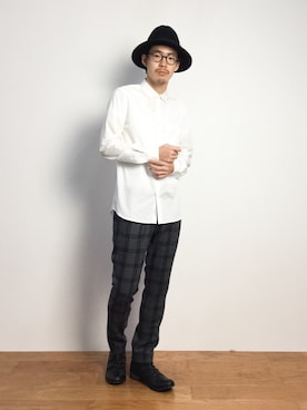 「Burner（バーナー）のアイテム（帽子）」を使った、ナカニシアキラさん（メンズ・172cm）の秋コーディネート