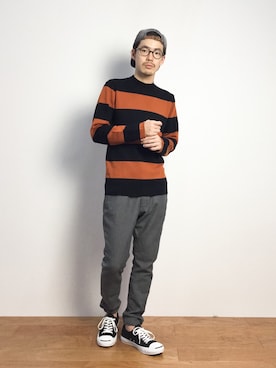 ナカニシアキラさん（メンズ・172cm）の秋コーディネート