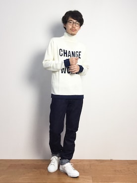 ナカニシアキラさん（メンズ・172cm）の秋コーディネート