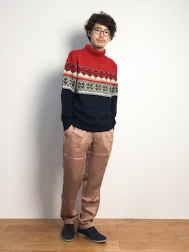 「SHIPS JET BLUE（シップスジェットブルー）のアイテム（ブーツ）」を使った、ナカニシアキラさん（メンズ・172cm）の秋コーディネート